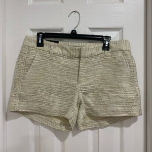 NWT Banana Republic Cream & Gold Shorts 10
